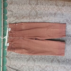 Madewell Size 30 Rustic Orange Fall Mom Jean Denim Capris